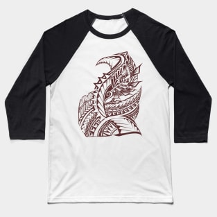 Pacific Island Pattern - Brown Baseball T-Shirt